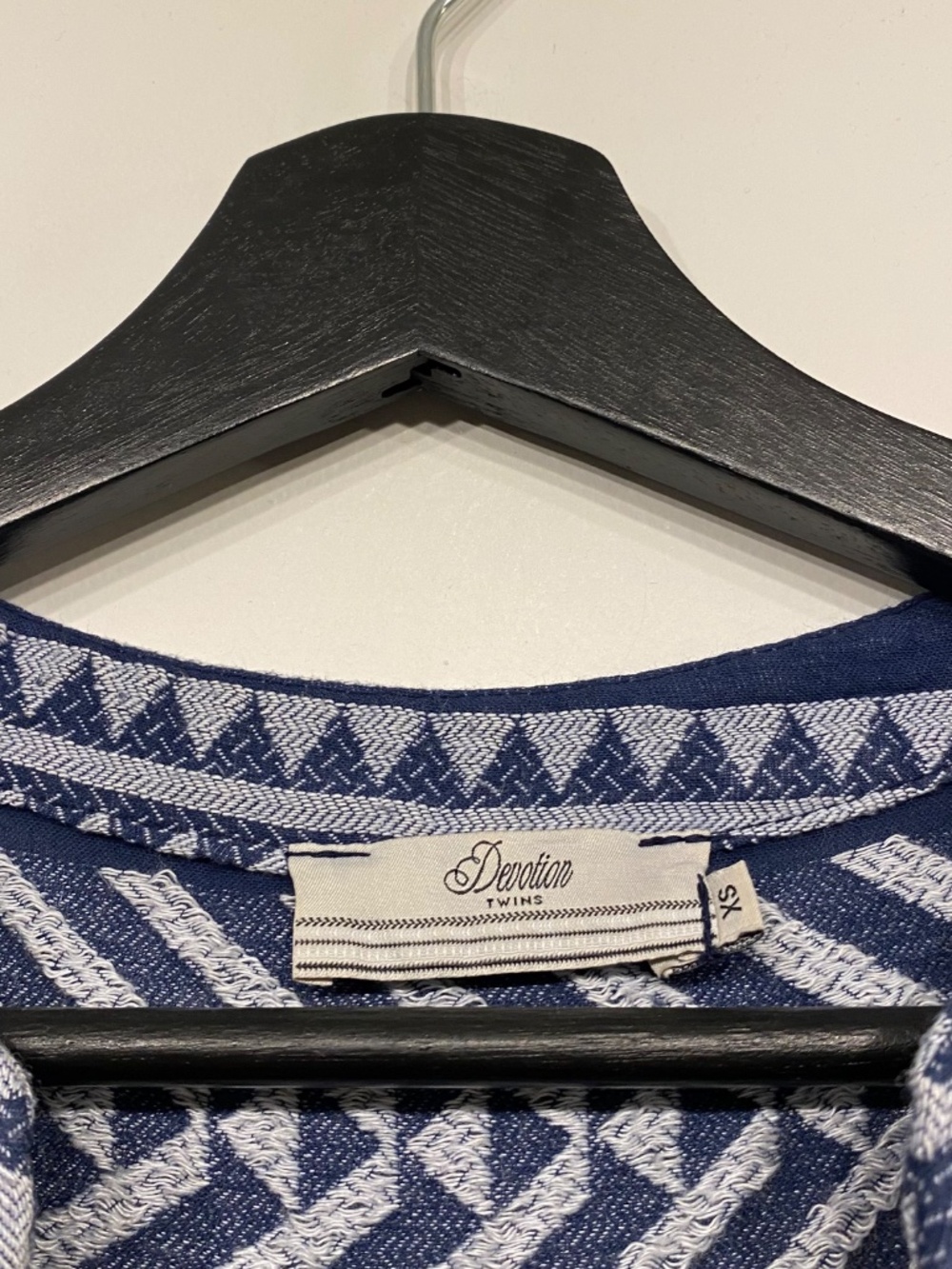 Anthropologie Devotion Twins Ella Tiered Blue Embroidered Mini Dress Size XS - Picture 7 of 7